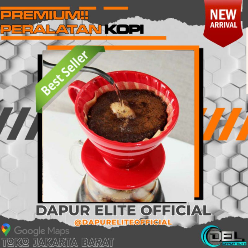 V60 Dripper Filter Coffee Maker Filter Penyaring Kopi V60 Stainlees Saringan V60 Dripper