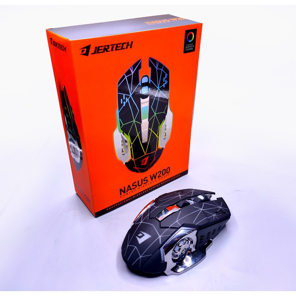 Mouse Wireless Gaming W200 3200 DPI Rechargeable High Precision And High Speed - XOBOX