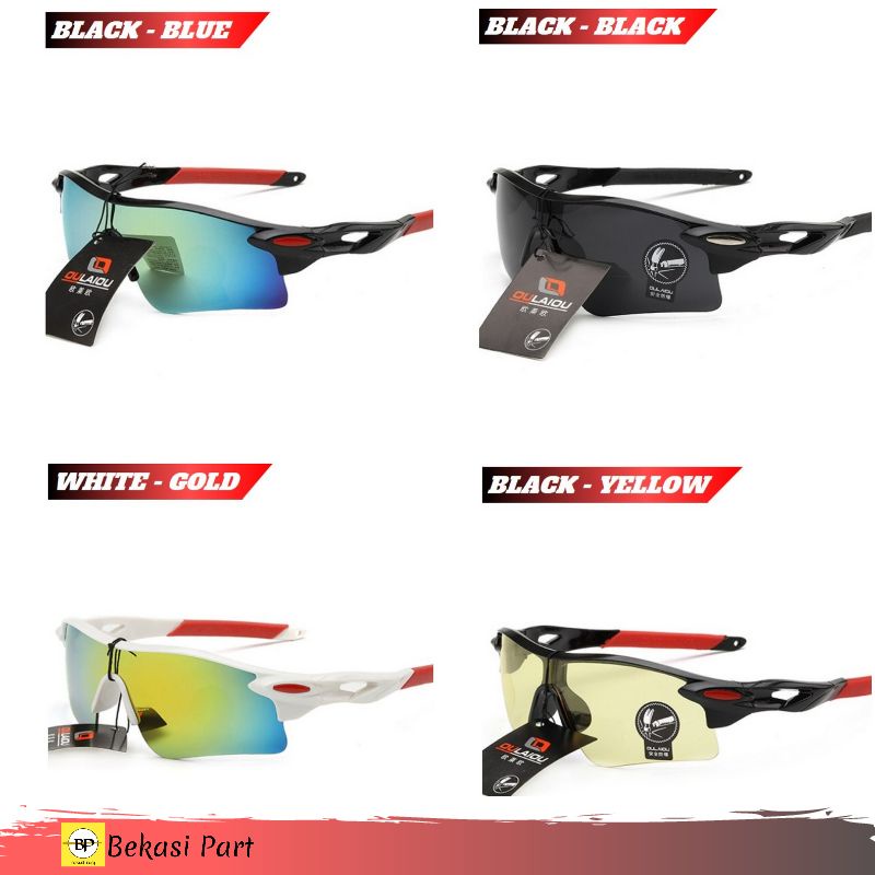 Kacamata hitam sepeda olahraga outdoor hiking Lensa UV transparan lensa