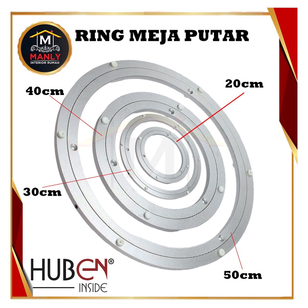 Rel ring putar tatakan meja makan huben...rel ring meja makan puter aluminium 20cm..30cm..40cm..50cm