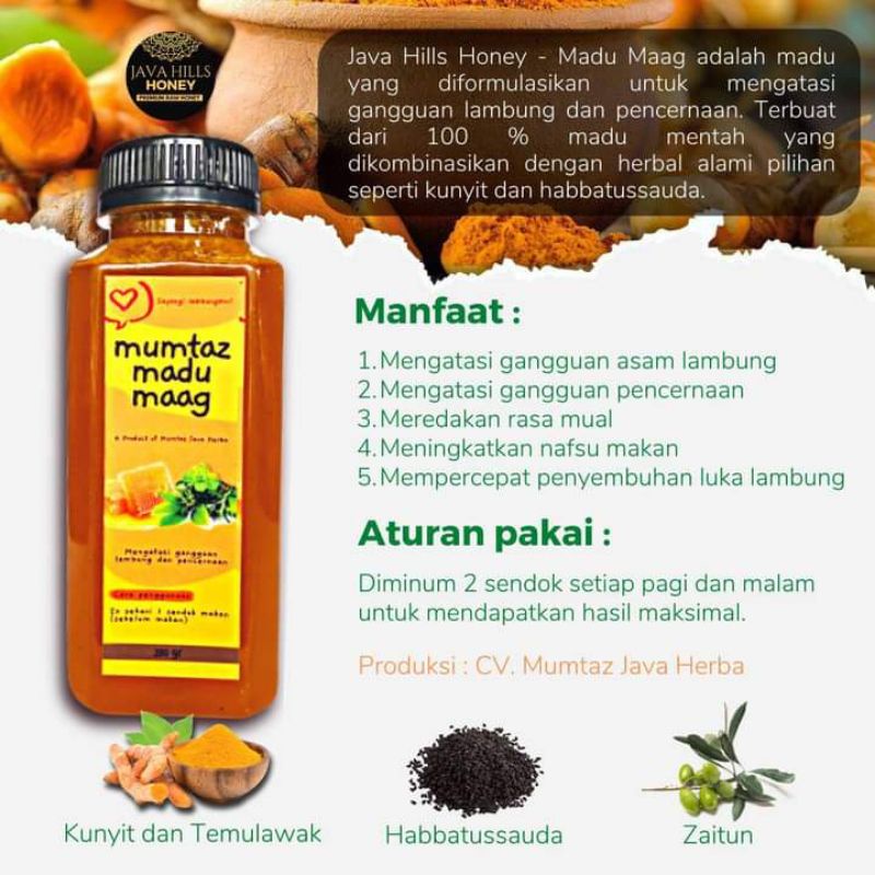 

Madu Maag Herbal Mumtaz JAVA HILLS HONEY