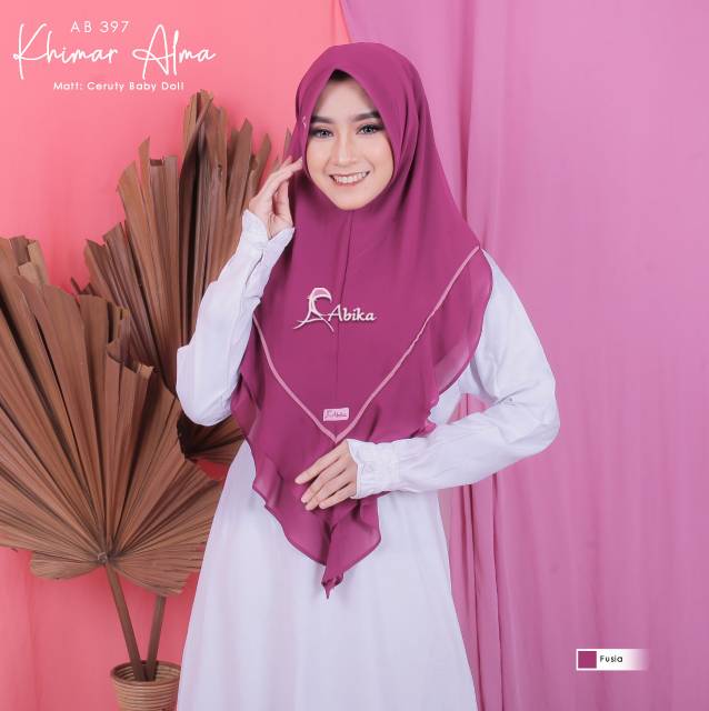 Khimar Alma Abika/ khimar 2 layer abika