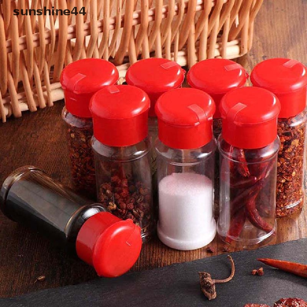 Sunshine 5pcs Botol Shaker Bumbu / Garam / Merica Bahan Plastik Untuk BBQ