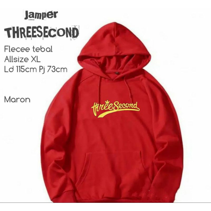 JAMPER THREESECOND/JAMPER COWOK/JAKET/HOODIE/JAMPER CEWEK/JAMPER TERBARU/JAMPER TERLARIS/JAMPER HITS