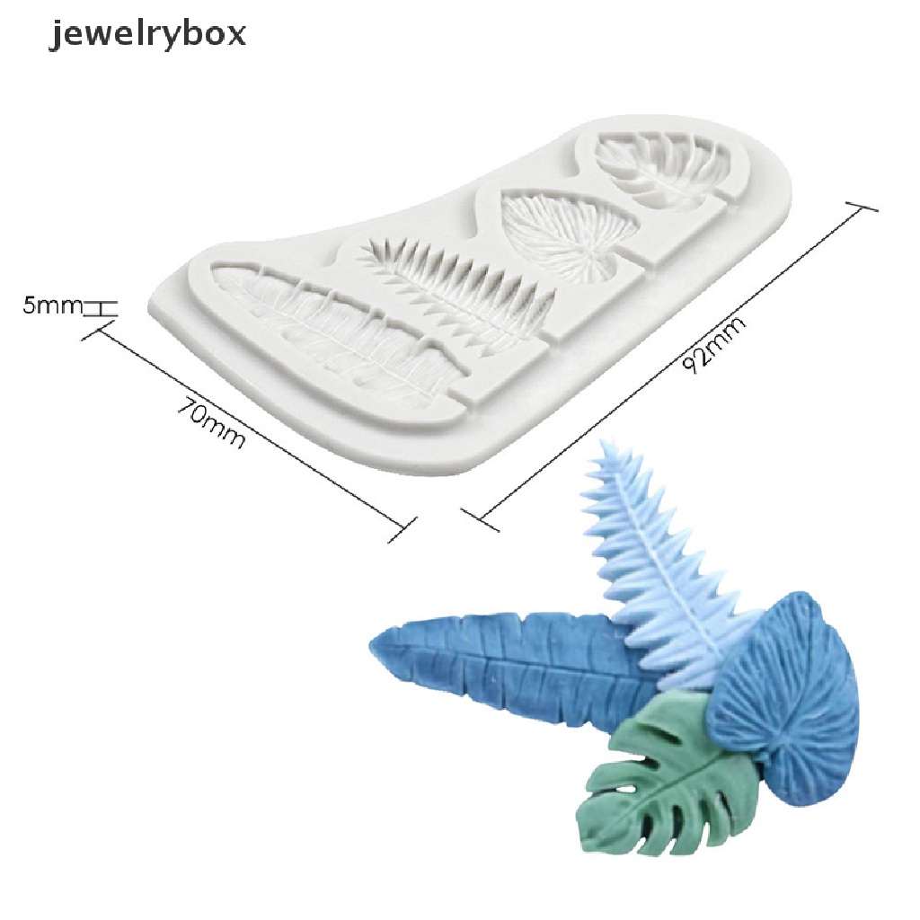 Cetakan Resin Bentuk 4 Daun Bahan Silikon Untuk Dekorasi Kue