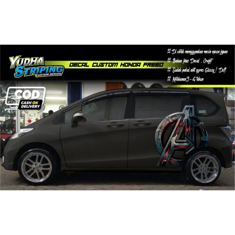 STICKER LOGO AVENGERS MOBIL HONDA FREED,JAZZ, BRIO,DLL