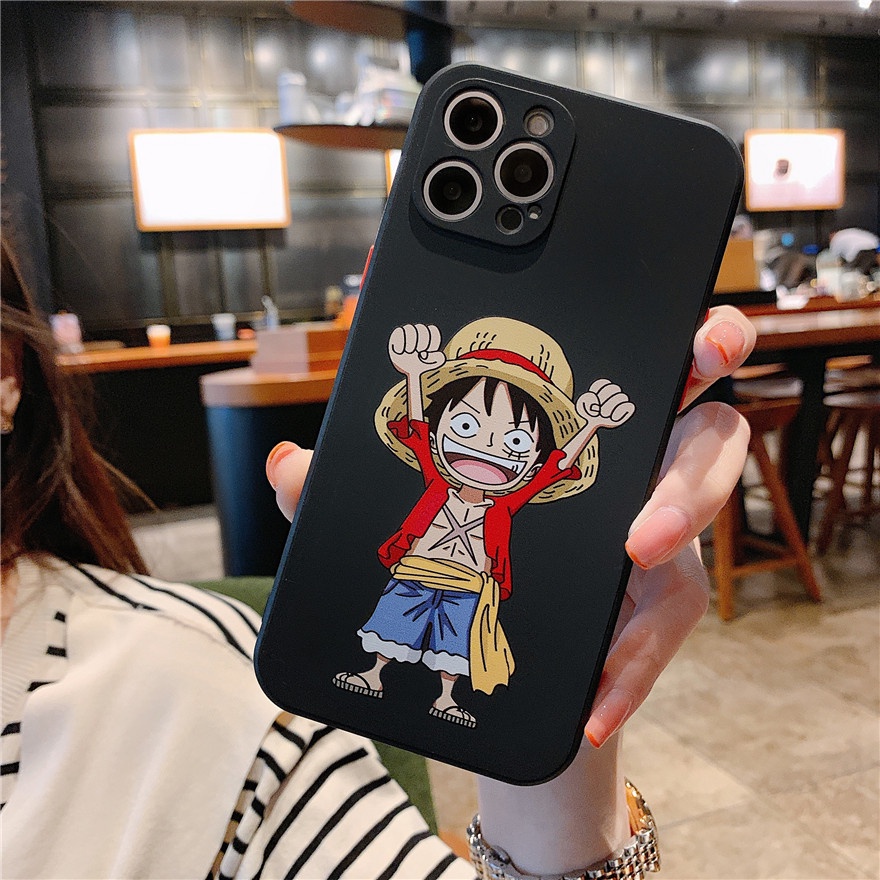 Luffy & Son Goku Xiaomi Poco M3 Pro X3NFC X3Pro Redmi 10 9T 9A 9C 9 Note 10 9 8 Pro 9T Xiaomi Mi 11 lite 10T Pro Side Stripe Case Anime One Piece Silicone Soft Protective Cover-Y10