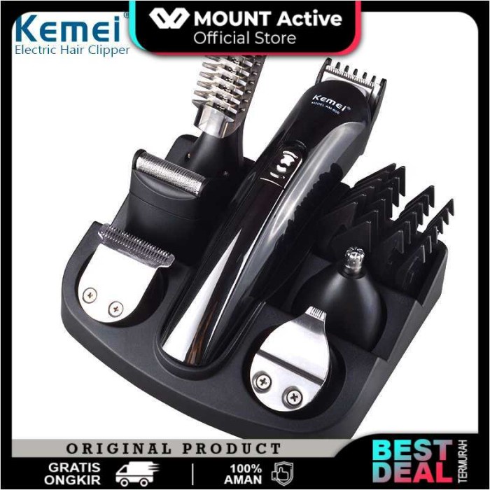 

Kemei Alat Cukur Elektrik 6 in 1 Hair Trimmer Shaver - KM-600