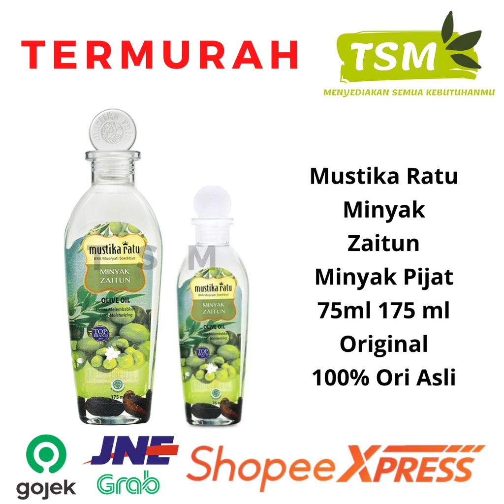 Mustika Ratu Minyak Zaitun Minyak Pijat 75ml 175 ml Original 100% Ori Asli