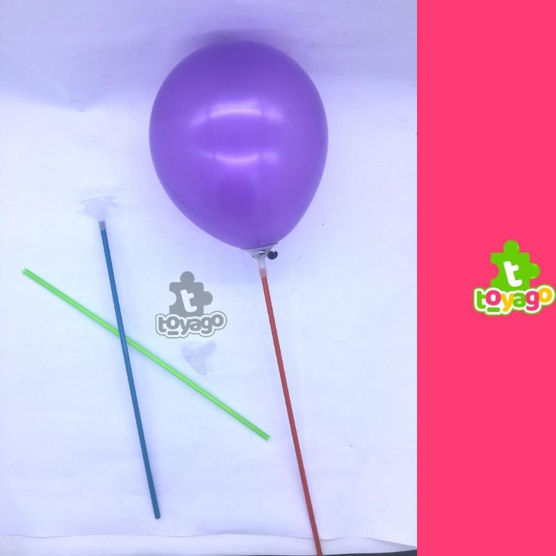 Stik+Cup Balon latex/tangkai balon isi 100 Pcs Grosir Murah