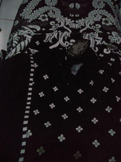 Ld 110 Tunic Santika Kembang Gurita Tunik Batik Jumbo Tunic Batik Seragam Batik Kerja Batik Hitam