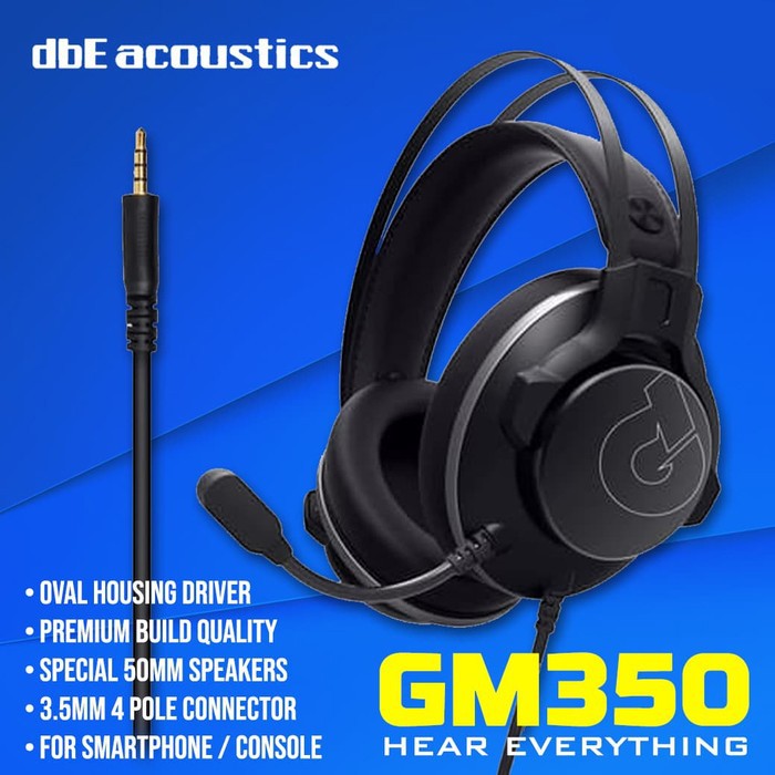 Headset dbE GM350 3.5MM Professional Gaming Headphone RGB - Garansi