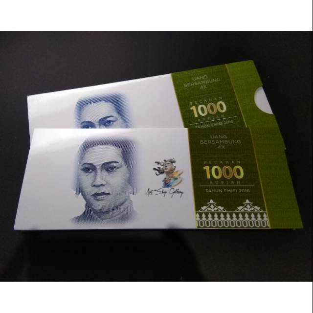 Uang Bersambung/Uncut 1000 Rupiah X4