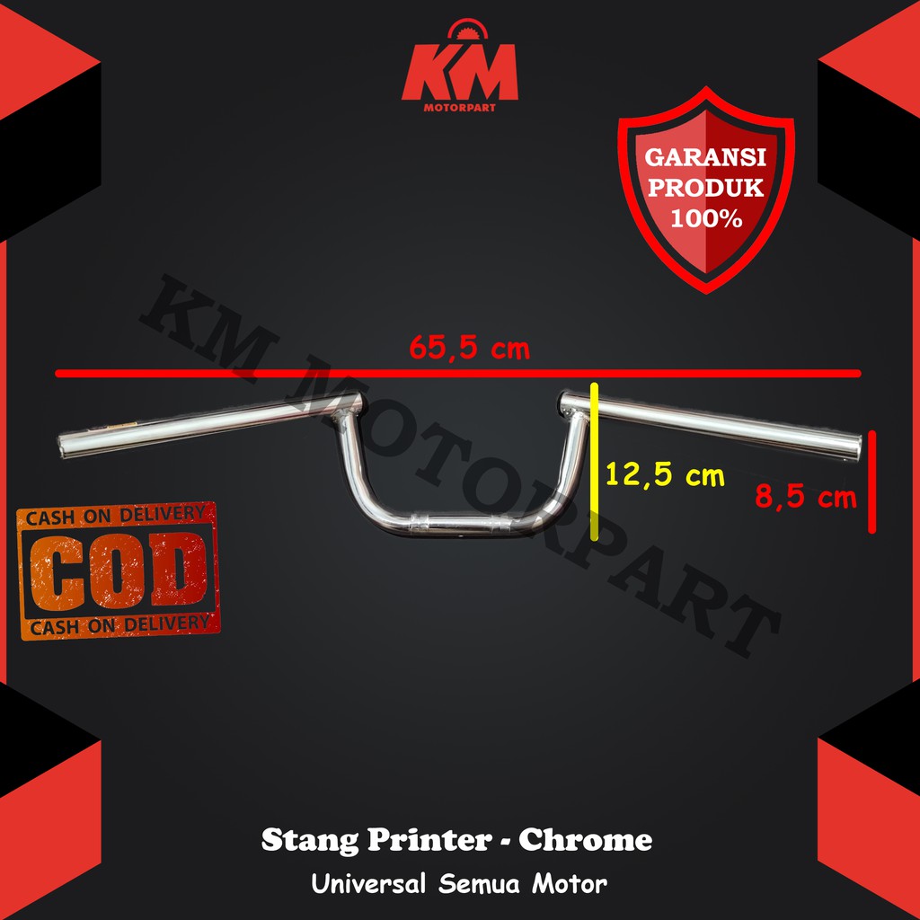 Stang Sprinter Stir Variasi Setang Motor Universal Modif Racing Tinggi 12,5 Cocok ke Vixion R15 RxK