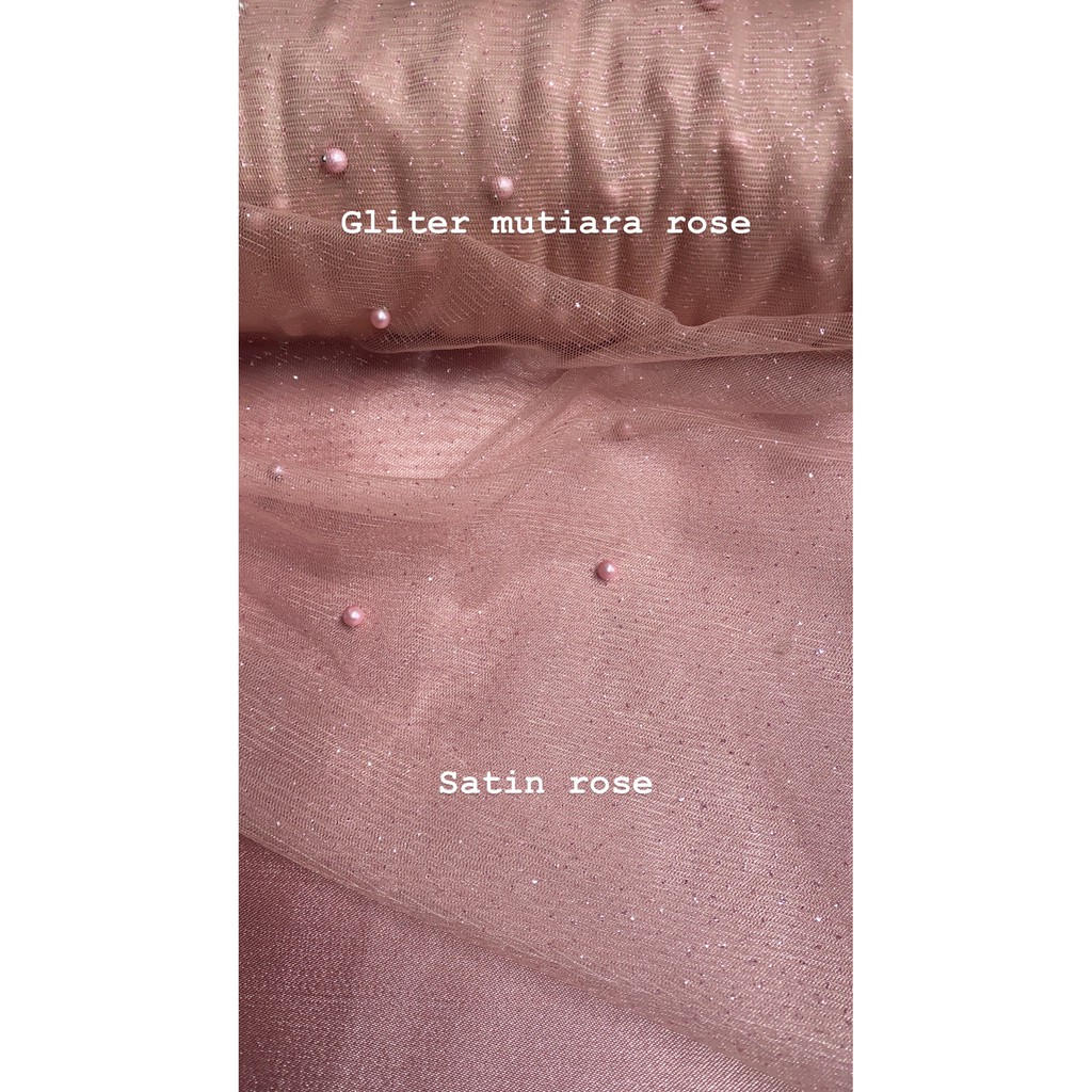KAIN TILE GLITER MUTIARA / PEARL GLITTER TULLE