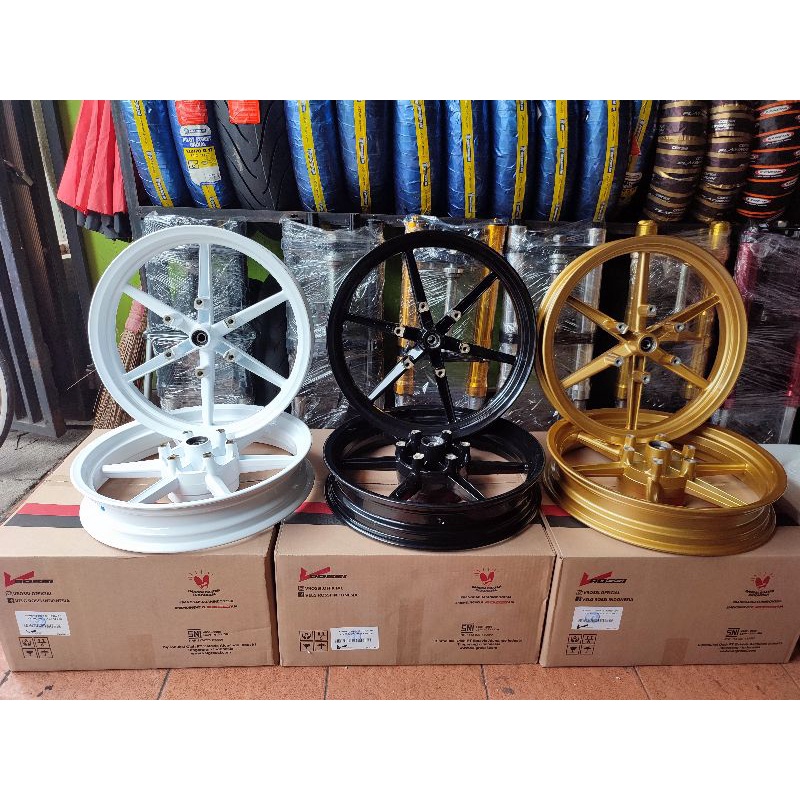 paket velg vrossi derik ninja 150 RR , Ninja 150 S, Ninja 150 SS  lengkap disk cakram dan ban pirell
