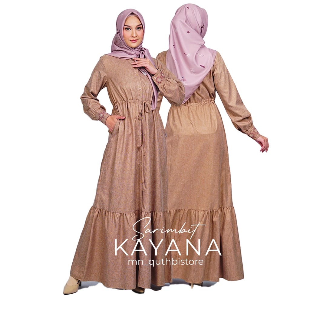 Gamis Terbaru Elzatta Sarimbit Kayana Wom Coklat