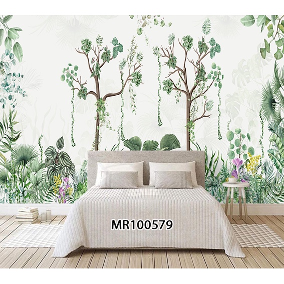 WALLPAPER DINDING MURAL PHOTOWALL DINDING MOTIF POHON NATURAL 3D