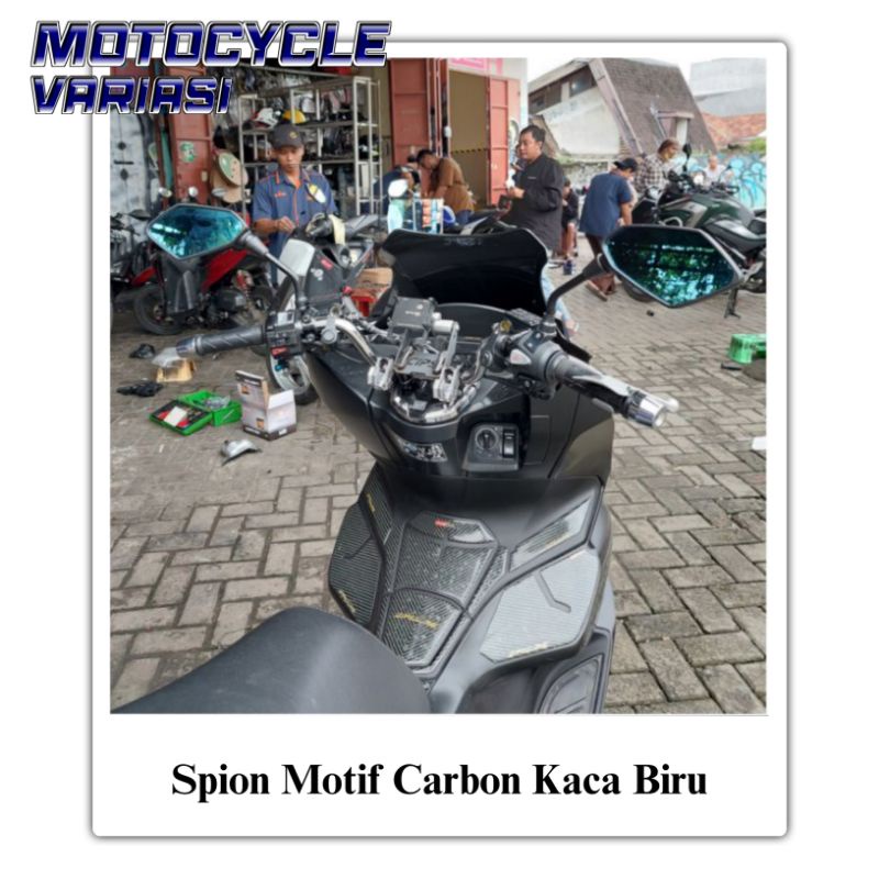 Spion Vario 160 Pcx 160 Click 160 Adv Motif Carbon Kaca Biru