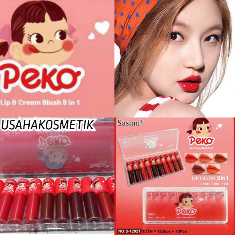 PROMO  LIPSTIK | LIP MATTE PEKO ISI 15ML  H| PERPAK ISI 10PCS NO.S-12021