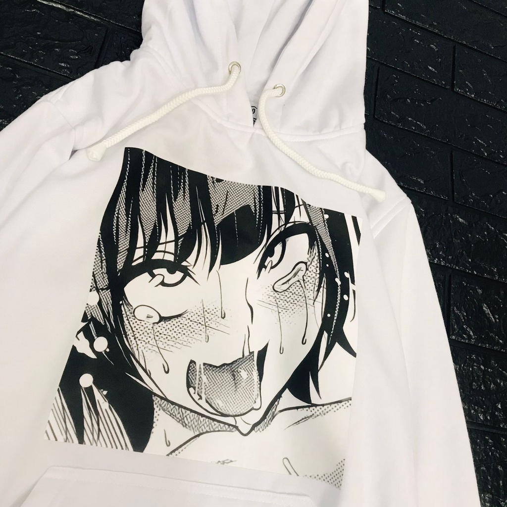 Hoodie Streetwear Ahegao Face