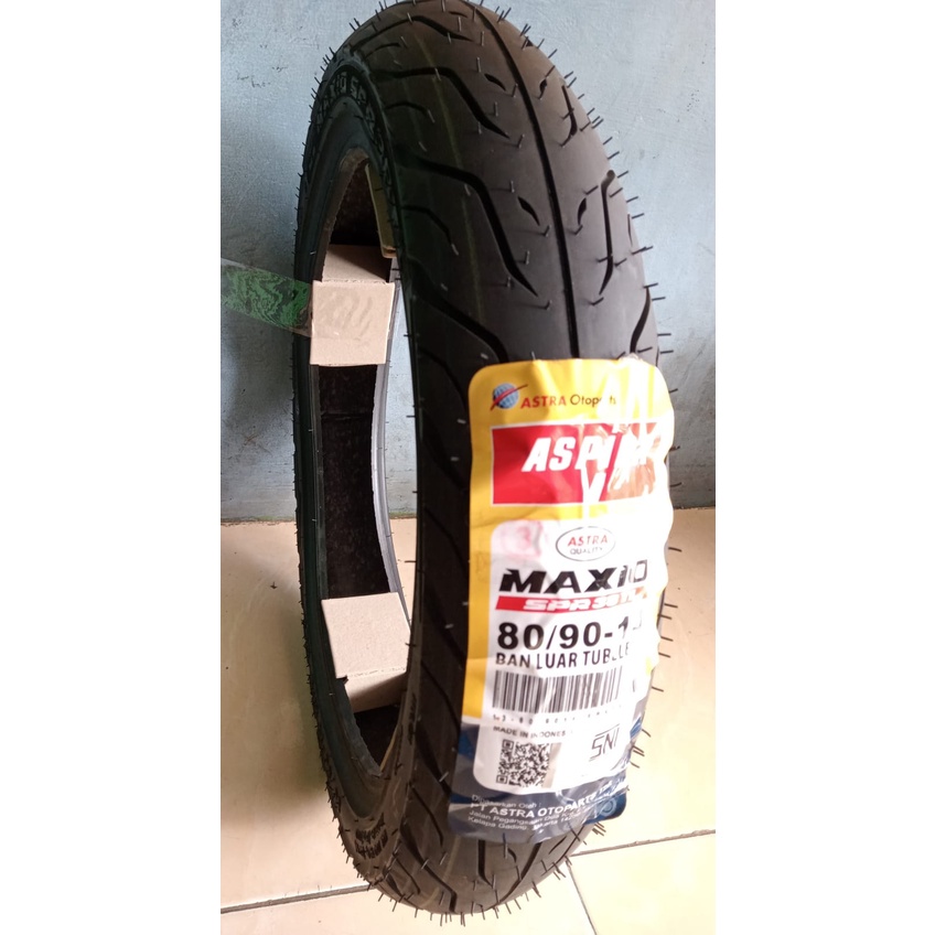 Ban aspira maxio SPR 38 TL 80 / 90 -14 TUBLESS untuk matik Ban honda