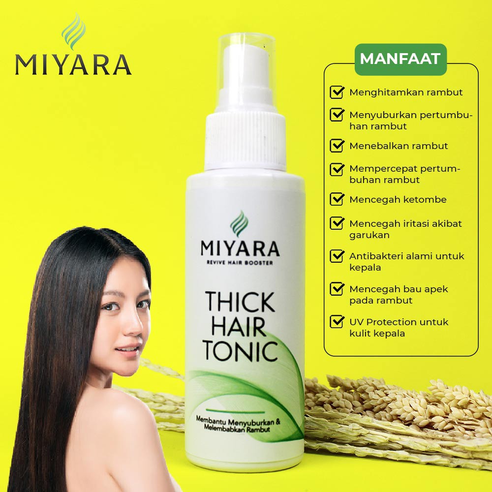 MIYARA Hair Tonic - Perawatan Rambut, Penumbuh Rambut &amp; Vitamin Untuk Menyuburkan Rambut Anti Rontok (bayar COD)