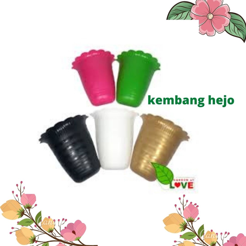 Pot Dinding New Tawon 15 Hitam Putih Gold PINK POT TEMPEL TANPA LUBANG