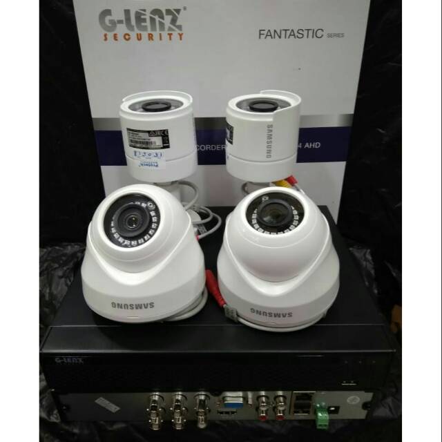 Paket cctv samsung 4 chanel 2mp komplit tinggal pasang