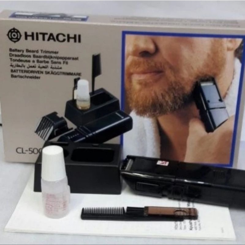 HITACHI SHAVER CL 5000 BATTERY BEARD TRIMMER ALAT CUKUR SET JAPAN