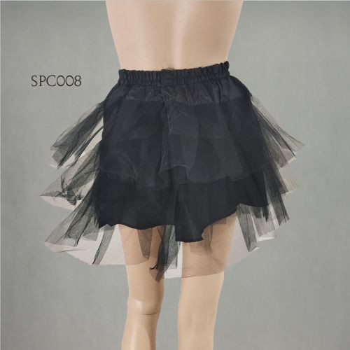 [READY STOCK] PETTICOAT ROK HITAM PENGEMBANG DRESS MINI 3 LAYER SPC008