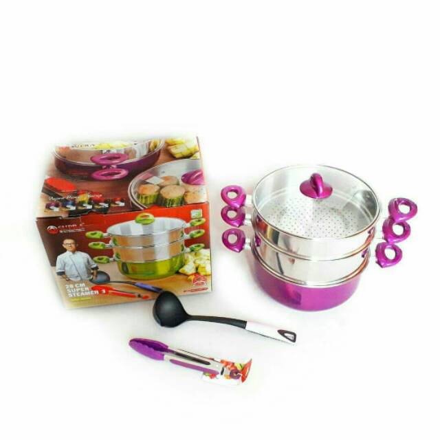 Supra Steamer 28 cm Panci 3 susun