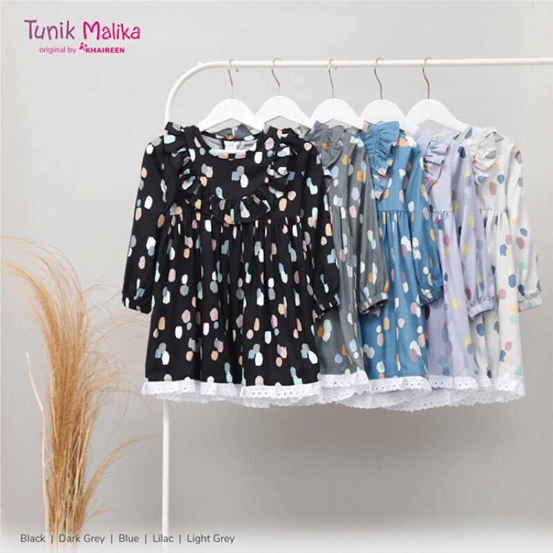 TUNIK MALIKA KHAIREEN/TUNIK ANAK RAYON/TUNIK ANAK KATUN/TUNIK ANAK MOTIF/ATASAN ANAK/BLOUSE ANAK