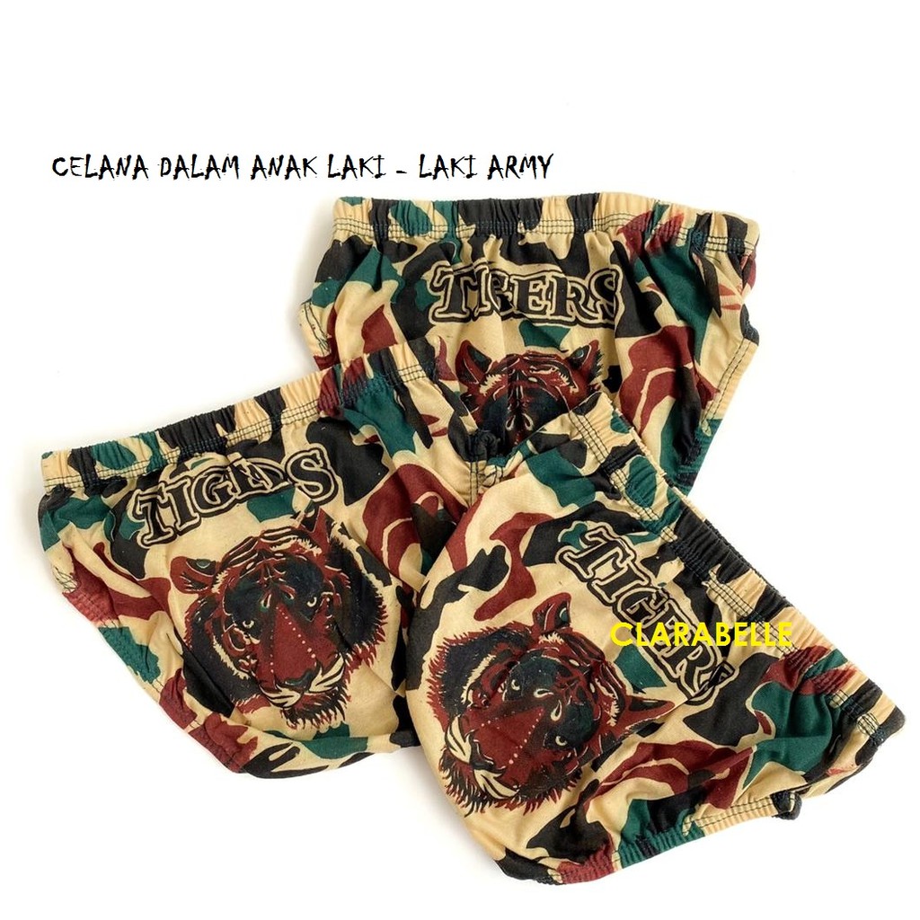 12 PCS Celana Dalam Anak Laki - Laki Motif Army