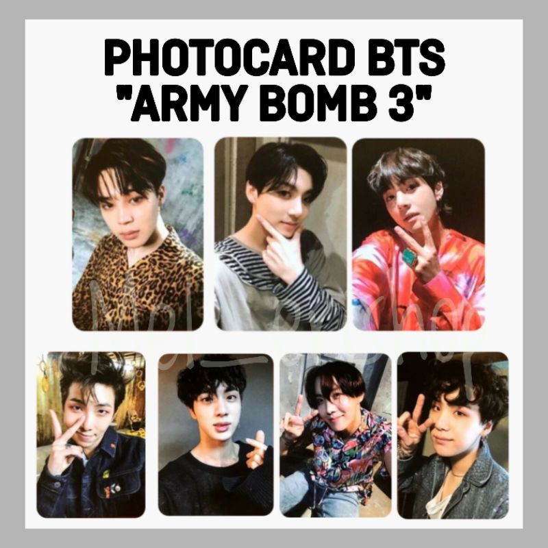 [READY STOCK] UNOFFICIAL PHOTOCARD BTS - ARMY BOMB VERSI 3 KPop Murah