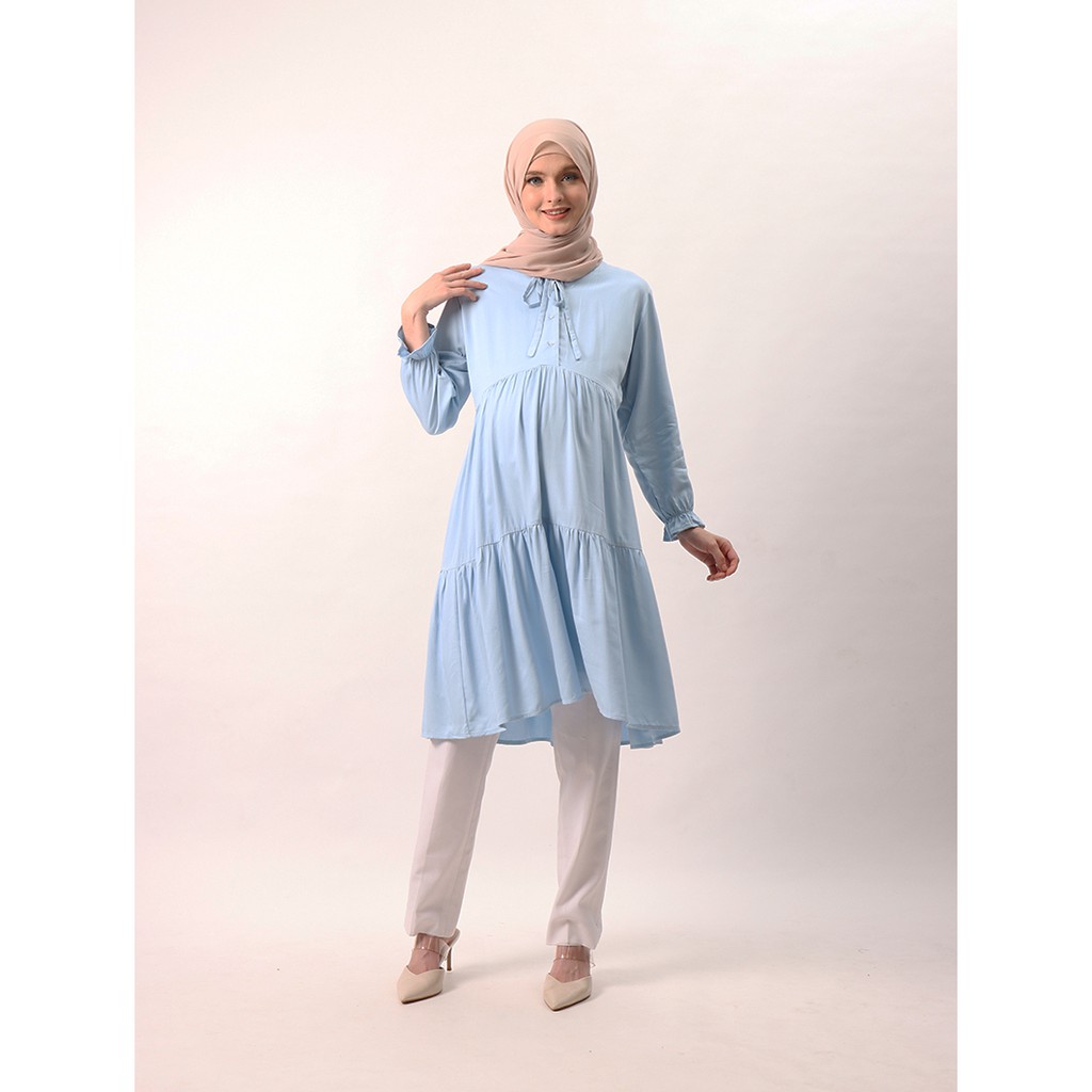 Hellomommy Atasan Hamil- Danila Maternity Dress (Hijab & Non Hijab) Baju hamil dan menyusui