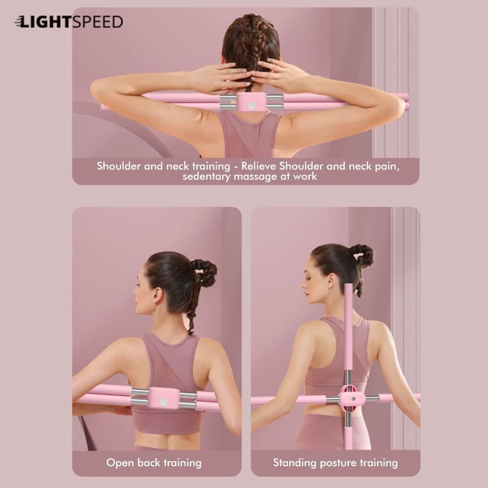 LIGHTSPEED Tongkat Yoga Pilates / Back Stretch Sticks / Yoga Stick Tongkat / Alat Bantu Yoga Penegak Punggung-2