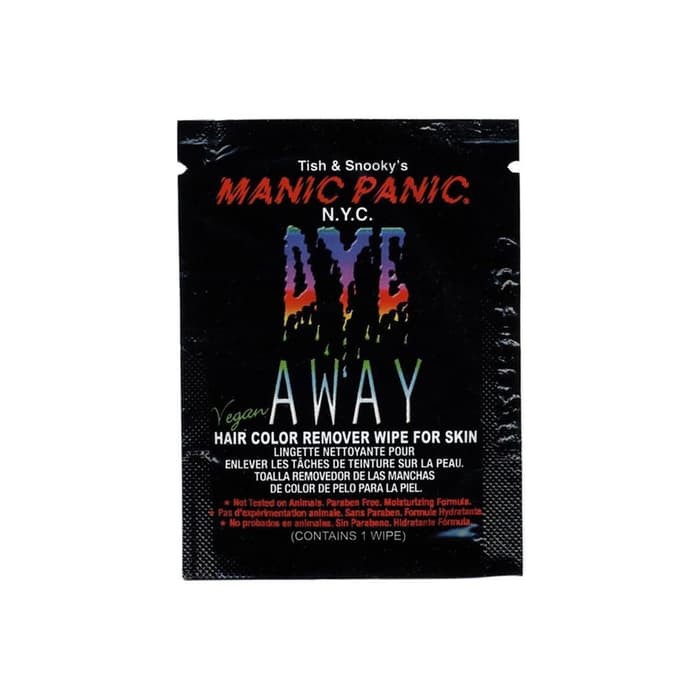 manic panic dye away (hair color remover wipe for skin)