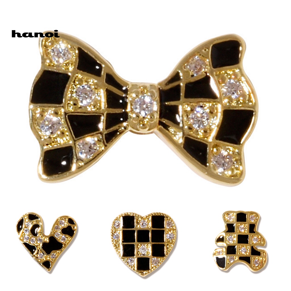 Han_ornamen Pita 3D Hias Cubic Zirconia Tahan Lama Untuk Manicure / Nail Art