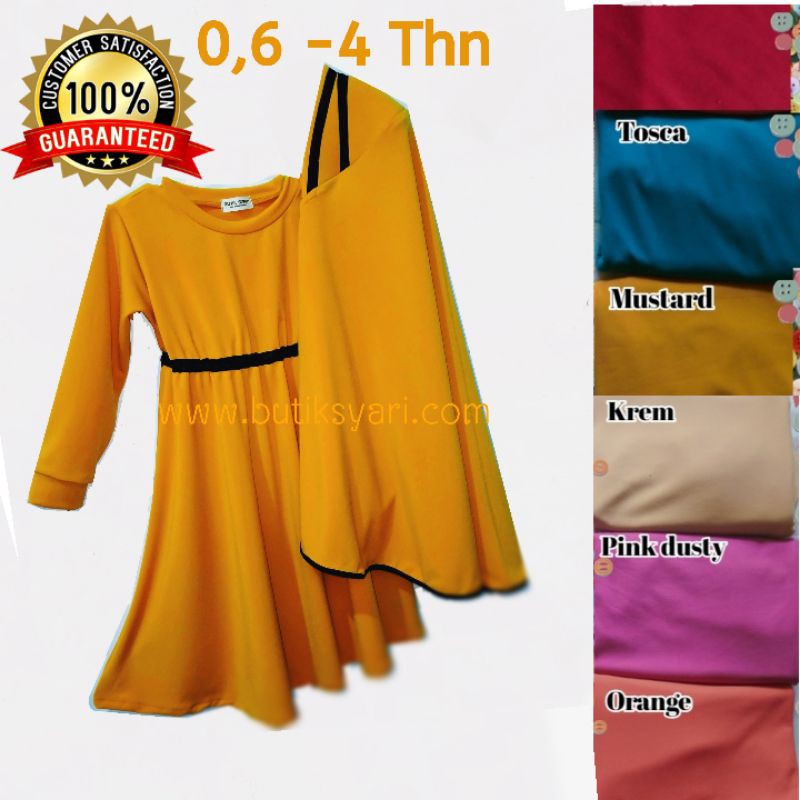 GAMIS SET ANAK BAYI PEREMPUAN  ANAK 1- 4 TAHUN