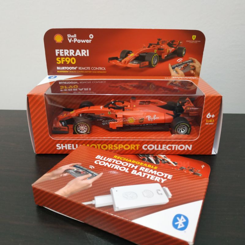 Mobil Bluetooth RC Ferrari F1 SF90 Shell Motorsport Collection Termasuk Baterai