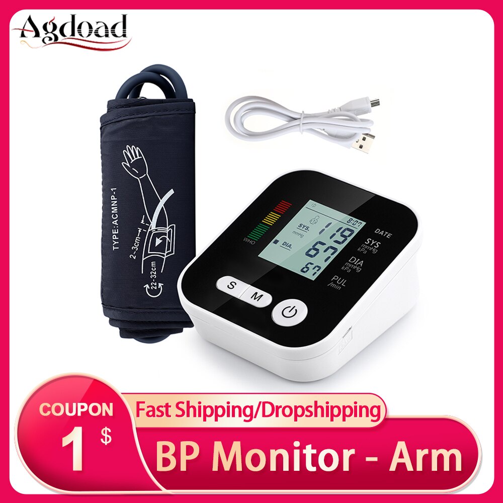 PREORDER Monitor Tekanan Darah Lengan Digunakan Di Rumah Layar LCD Meteran Denyut Jantung Digital