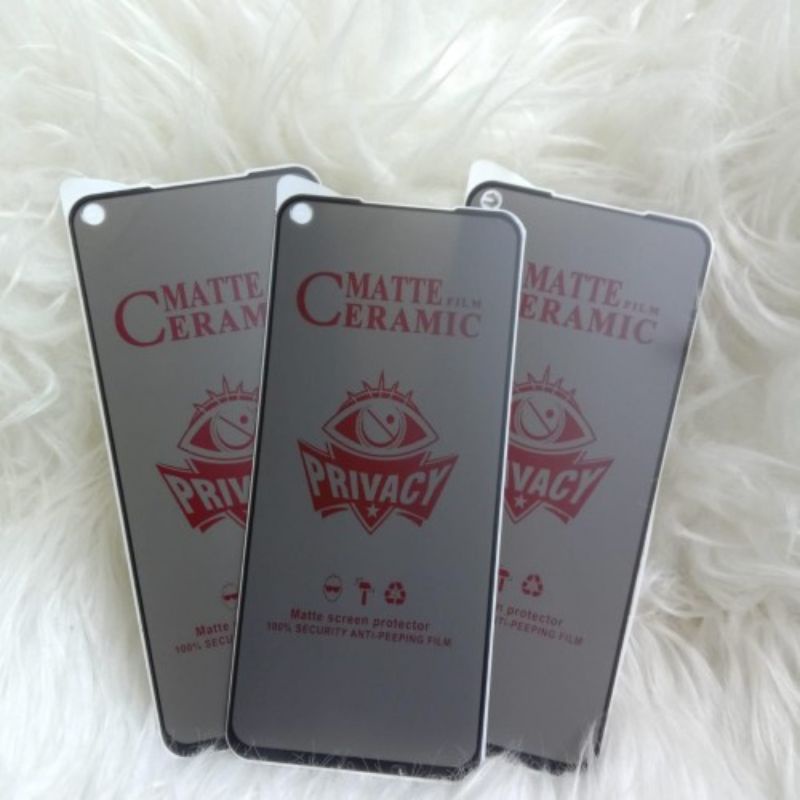 Oppo Reno 6 4G/5G Anti Gores Ceramic Spy Privacy Matte Screen Guard Protector Anti Gores Anti Spy Tidak bisa di lihat dari Samping