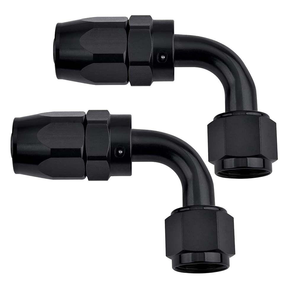 Lanfy Swivel Hose End Fitting Reusable Anoized Aluminium AN6 AN8 AN10 Fitting Siku Lurus Selang Bakar Minyak Bahan Bakar Oli Push On Lock