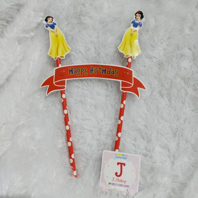 Topper Cake / Banner Cake Snow White / Putri Salju