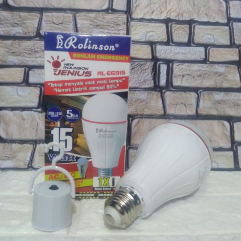 Lampu Bohlam Emergency 15 Watt RL-E6915 ROLINSON