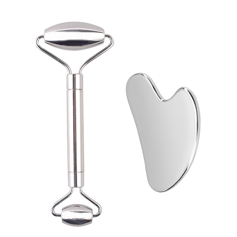 Salorie Alat Pijat Gua Sha Bahan Stainless Steel Anti Aging Untuk Mengencangkan Kulit