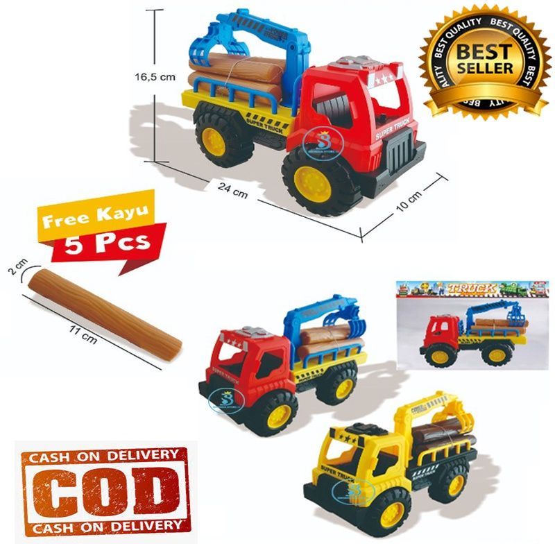 Mainan Kendaraan Mobil Truk Molen / Truck Mixer / Truk Semen /Truk pengangkut kayu / dump truk / tangki minyak