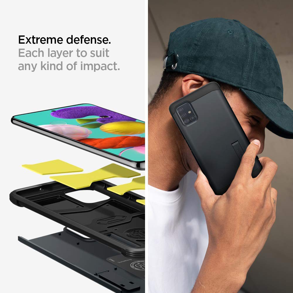 Case Samsung Galaxy A51 / A71 Spigen Tough Armor Shockproof Stand Hardcase Casing