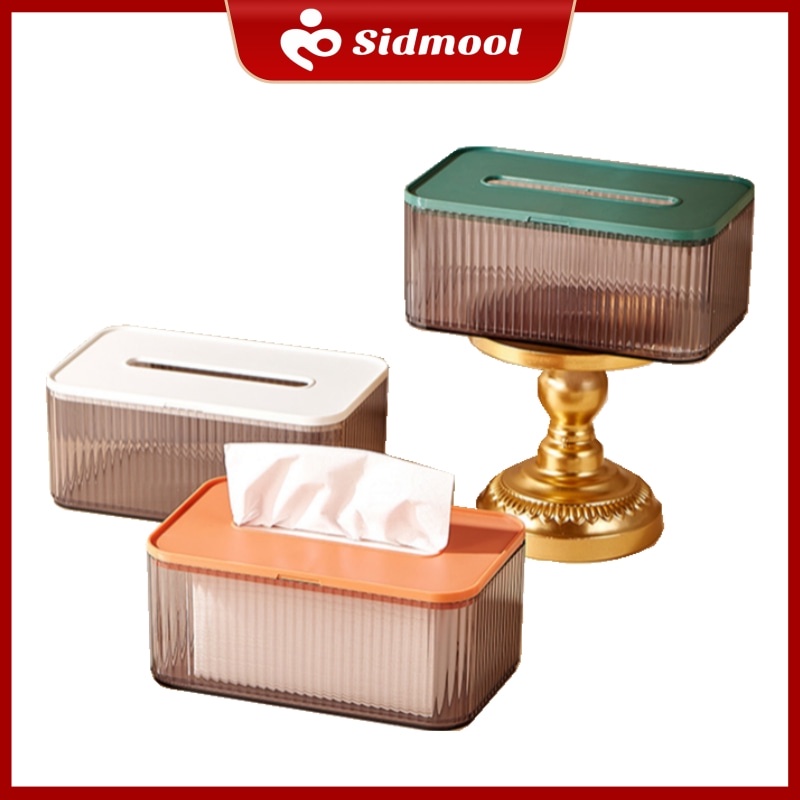 SIDMOOL KOTAK TISU TRANSPARAN TEMPAT TISU MINIMALIS AESTHETIC